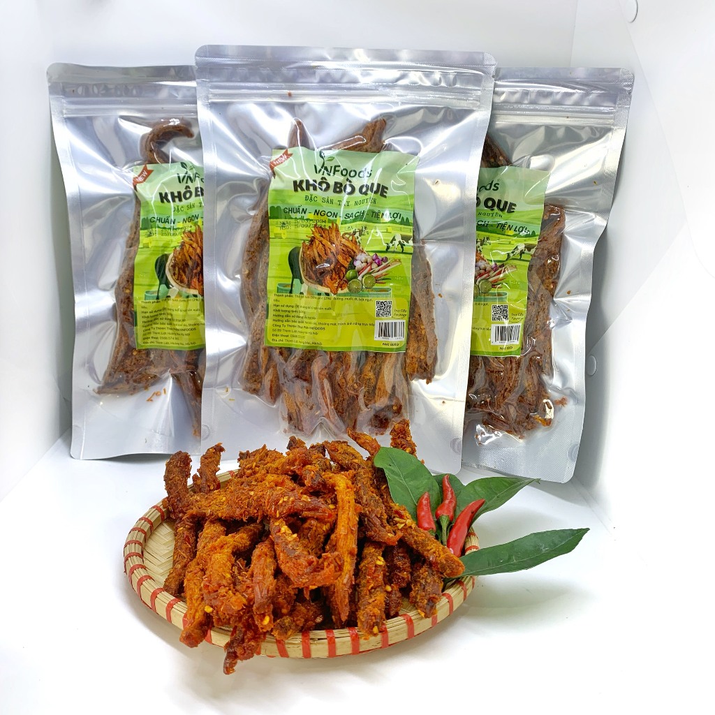 Khô Bò Que Tây Nguyên 500Gr Xuất Khẩu VNFoods
