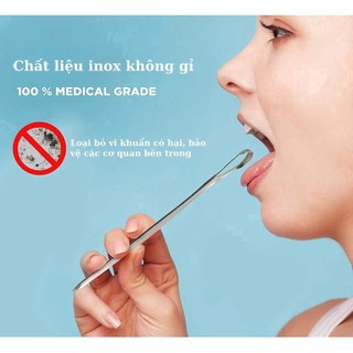 Set 5 Dụng Cụ Vệ Sinh Lưỡi Cạo Nạo Lưỡi Inox Cho Người Lớn, Cây Nạo Lưỡi Inox Không Gỉ Cao Cấp 88456