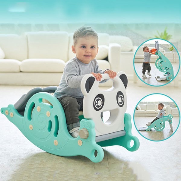 Cầu Trượt Cho Bé-Cầu Trượt Bập Bênh 3 In 1 Cho Bé Từ 1-4 Tuổi _ Kèm khung bóng  rổ. | Shopee Việt Nam