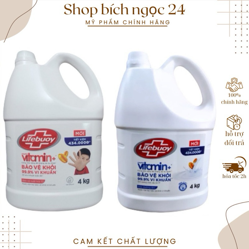 Nước Rửa Tay Lifebuoy Can 4KG Siêu Tiết Kiệm