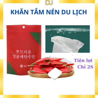[HỎA TỐC HCM] Khăn mặt nén du lịch thiết kế tiện lợi dùng 1 lần loại dày
