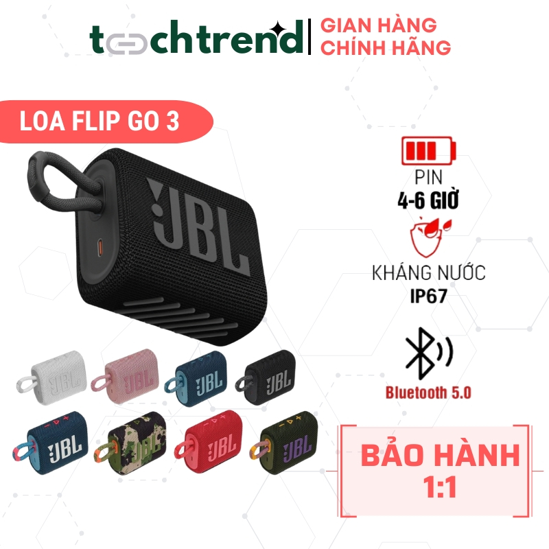 Loa Không Dây JBL GO 3 - Loa Nghe Nhạc Công Suất Lớn 3W Bass Mạnh IP67 ...