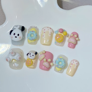 Nailbox nặn gel nổi bé cún dễ thương form ngắn được đổi form