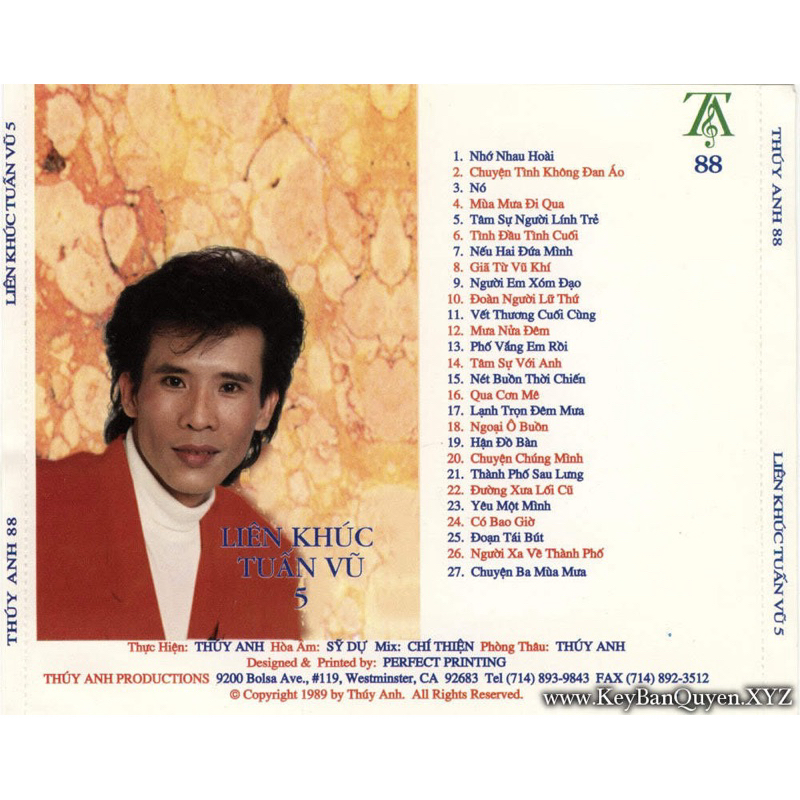 Băng Cassette Liên Khúc Tuấn Vũ 5