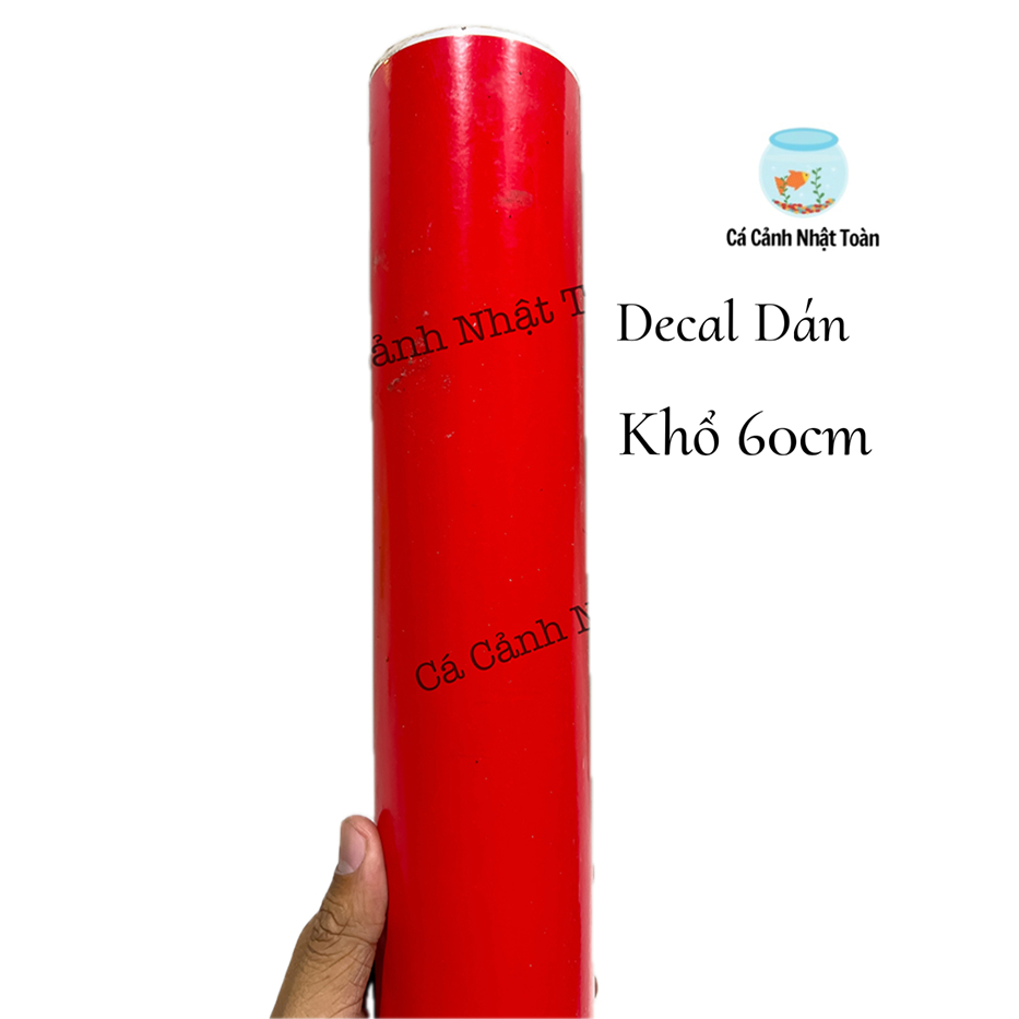 Decal Đỏ Dán Bể Cá Cảnh, Dán Xe Máy Khổ Cao 60cm