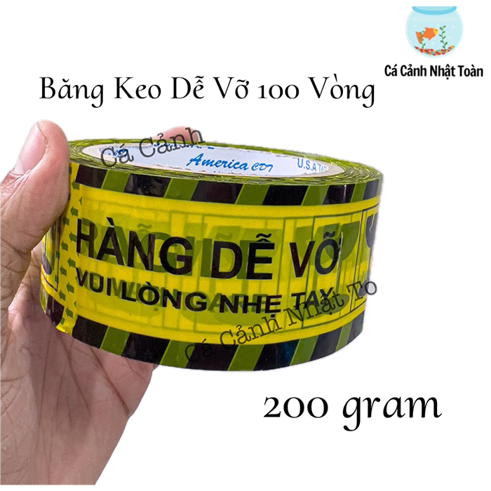 Băng Keo Dễ Vỡ Đóng Gói Hàng Hóa (100 vòng) (1 Cuộn 200 gram)