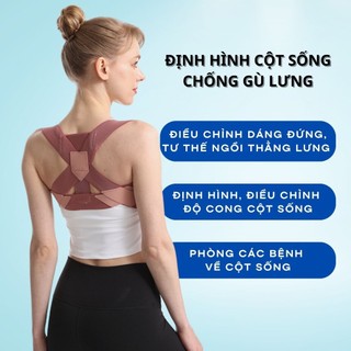 Đai chống gù lưng, đai lưng chống gù định hình cột sống hỗ trợ tập luyện thể thao thời trang
