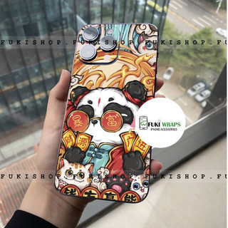 Tấm dán Skin Mặt Sau Mèo Thần Tài MS032 FULL VIỀN 15promax , 14promax , 13promax , 12promax , 11promax - FukiShop