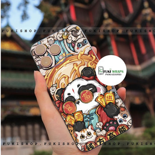 Tấm dán Skin Mặt Sau Mèo Thần Tài MS032 FULL VIỀN 15promax , 14promax , 13promax , 12promax , 11promax - FukiShop