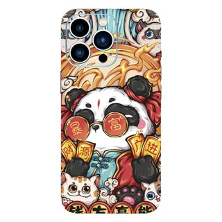 Tấm dán Skin Mặt Sau Mèo Thần Tài MS032 FULL VIỀN 15promax , 14promax , 13promax , 12promax , 11promax - FukiShop