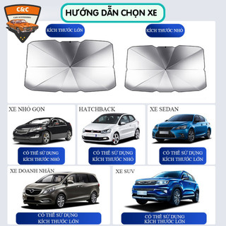 Ô che nắng kính lái xe ô tô cao cấp, giảm nhiệt độ - bảo vệ nội thất. Dù che nắng kính lái xe hơi