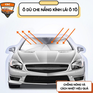 Ô che nắng kính lái xe ô tô cao cấp, giảm nhiệt độ - bảo vệ nội thất. Dù che nắng kính lái xe hơi