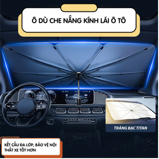 Ô che nắng kính lái xe ô tô cao cấp, giảm nhiệt độ - bảo vệ nội thất. Dù che nắng kính lái xe hơi