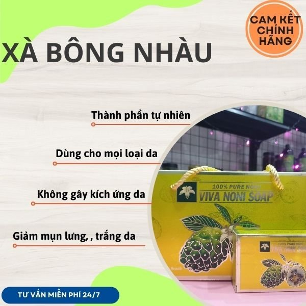 Xà bông nhàu xuất khẩu Noni Soap - combo 2 bánh hộp vàng