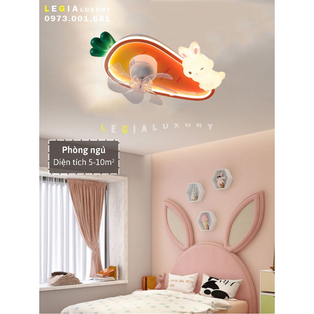 Ảnh Quạt trần cho bé | Quạt trần phòng ngủ trẻ em | Quạt trần nhỏ nhẹ | Quạt trần mini Lê Gia 2