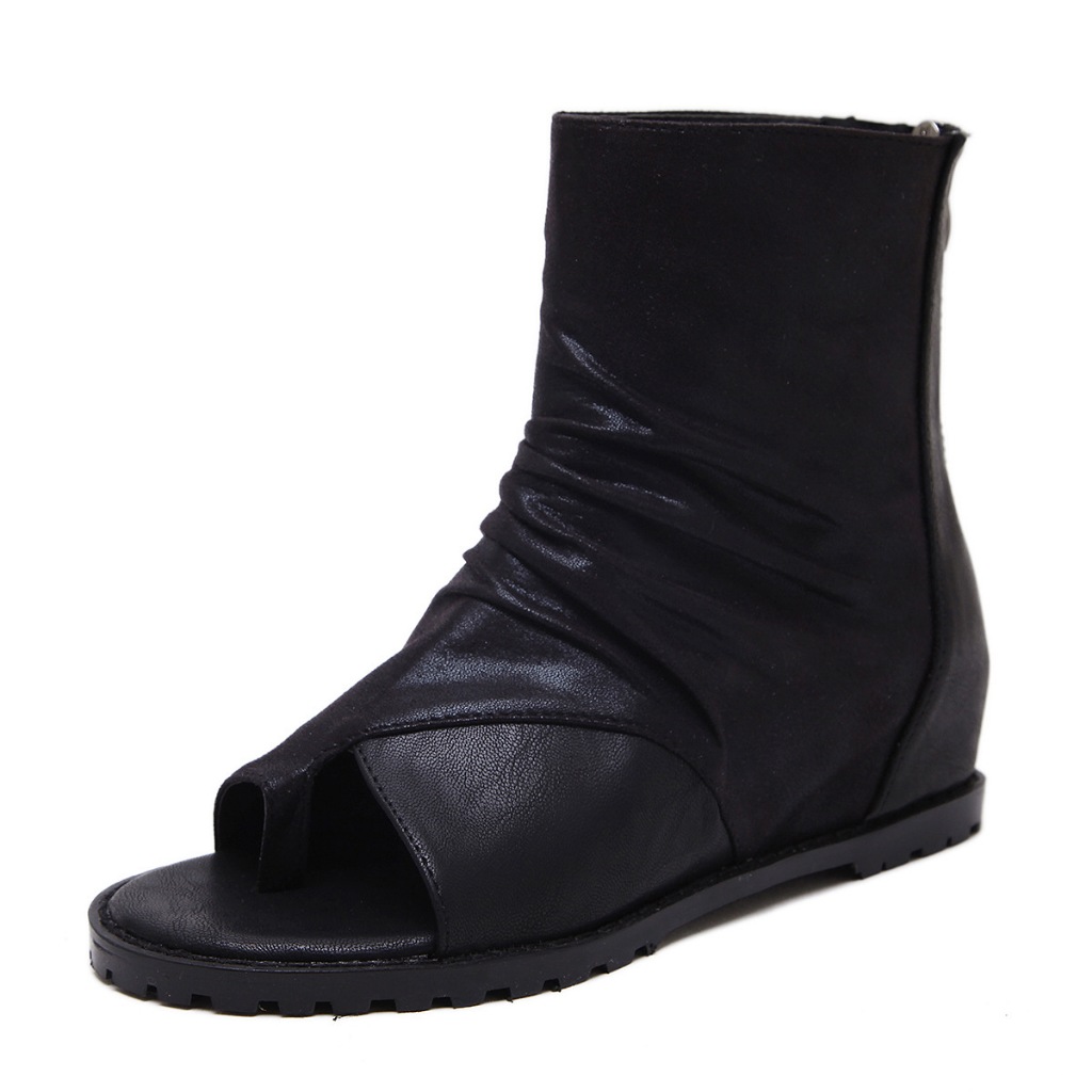 [Chính hãng] Giày sandal chiến binh nữ KAILI xỏ ngón đế độn 3.5cm basic sang trọng, giày boot nữ LAL06- Laylalay.n