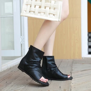 Giày sandal chiến binh nữ KAILI xỏ ngón đế độn 3.5cm basic sang trọng, giày boot nữ LAL06- Laylalay.n