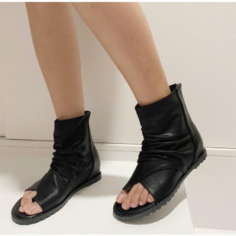 [Chính hãng] Giày sandal chiến binh nữ KAILI xỏ ngón đế độn 3.5cm basic sang trọng, giày boot nữ LAL06- Laylalay.n