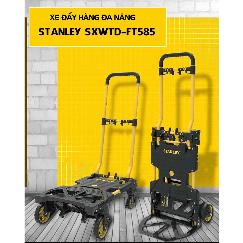 Carrello Pieghevole STANLEY FT582 | Struttura In Acciaio | Impugnatura Regolabile | Pieghevole E Robusto