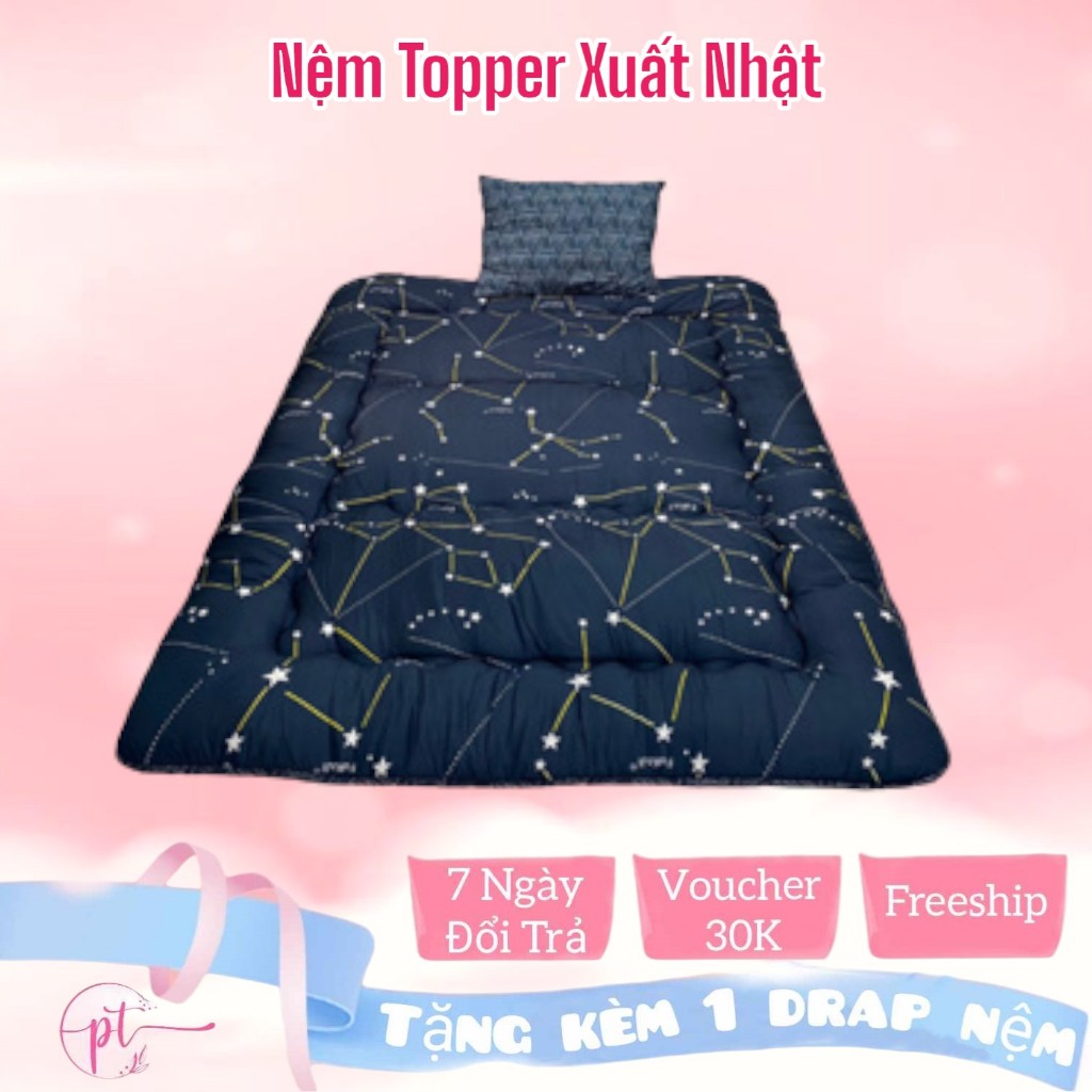 Fukoji Nệm Topper Đệm Ngủ Trải Sàn Gấp Gọn Xuất Nhật 1m,1m2,1m4,1m6,1m8 ...