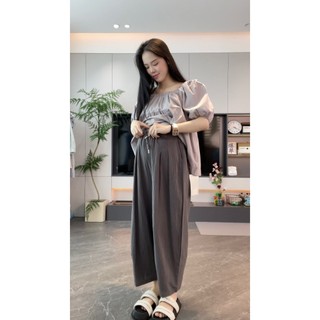 Quần Baggy chất gió nhăn ống rộng siêu mát , dễ phối đồ cho các mẹ bầu (Q.GIÓ DÂY)
