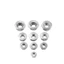50 cái M4-M10 Đai ốc liền long đen Inox201 M4-M10