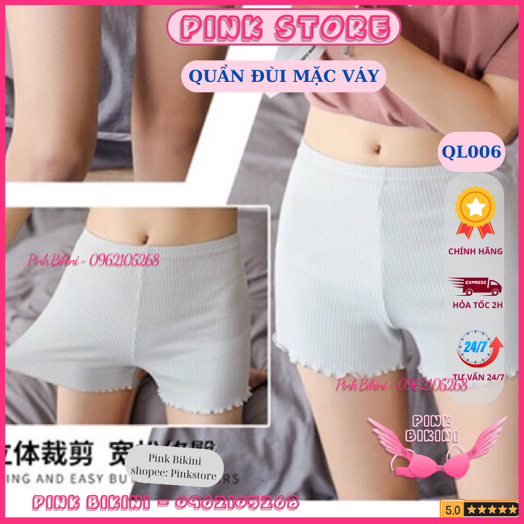 Quần mặc trong váy gân tăm kháng khuẩn QL010- Kembikini