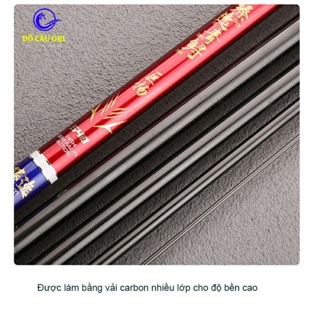 [Bảo Hành Trọn Đời 1 Lóng Bất Kỳ] Cần câu đài Săn Hàng TẦM LONG 12H chất liệu carbon 46T nhiều lớp tặng kèm ngọn phụ