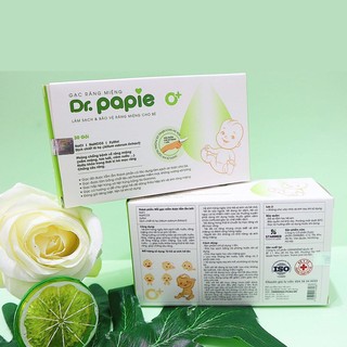 Gạc răng miệng cho bé Dr.Papie hộp 30 gói (từ 0 tháng)
