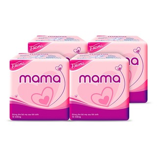Bỉm Mama, Băng Vệ Sinh Diana Mama Cho Mẹ Sau Sinh Gói 12 Miếng