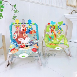 Ghế Rung Rocker Cao Cấp Cho Bé Đa Chế Độ, Ghế Bập Bênh Nằm Chơi Chính Hãng