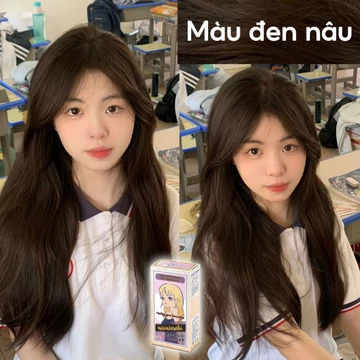 Thuốc nhuộm nâu đen tự nhiên Thuốc nhuộm giá rẻ Thuốc nhuộm tóc đẹp Gội nâu đen Che tóc Nhuộm thảo dược