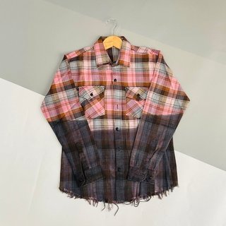 Áo Sơ Mi Nam Tay Dài Caro Rách Lai Vải Nỉ WASS 2 Màu Cá Tính Thời Thượng