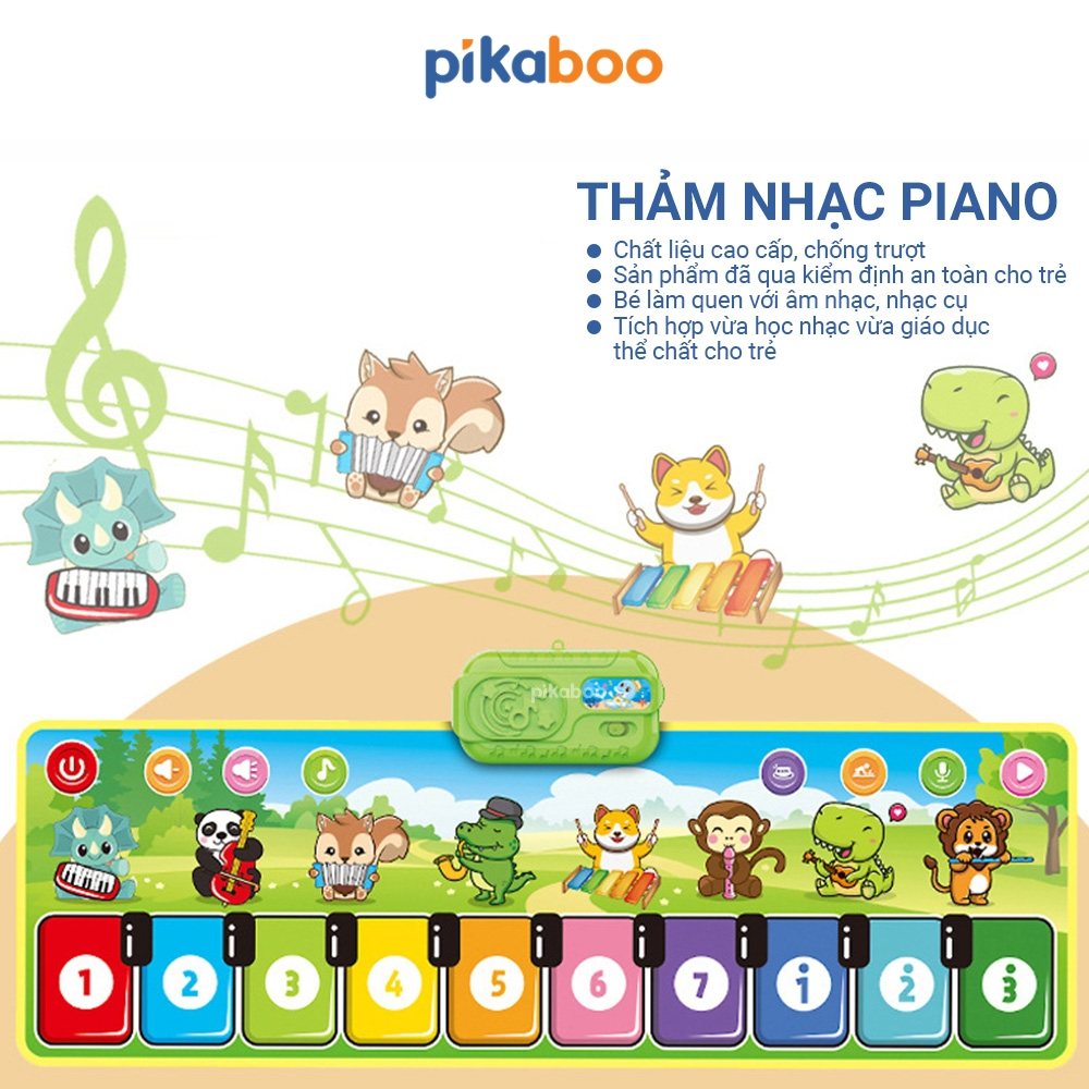 Ảnh Đồ chơi âm nhạc thảm nhạc Piano Pikaboo, bộ sản phẩm giáo dục sớm giúp bé làm quen với âm nhạc 2