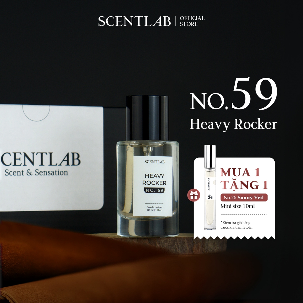 Ảnh Nước hoa nam SCENTLAB No.59 Heavy Rocker nam tính mạnh mẽ tinh dầu thơm lâu fullsize 30ml 1