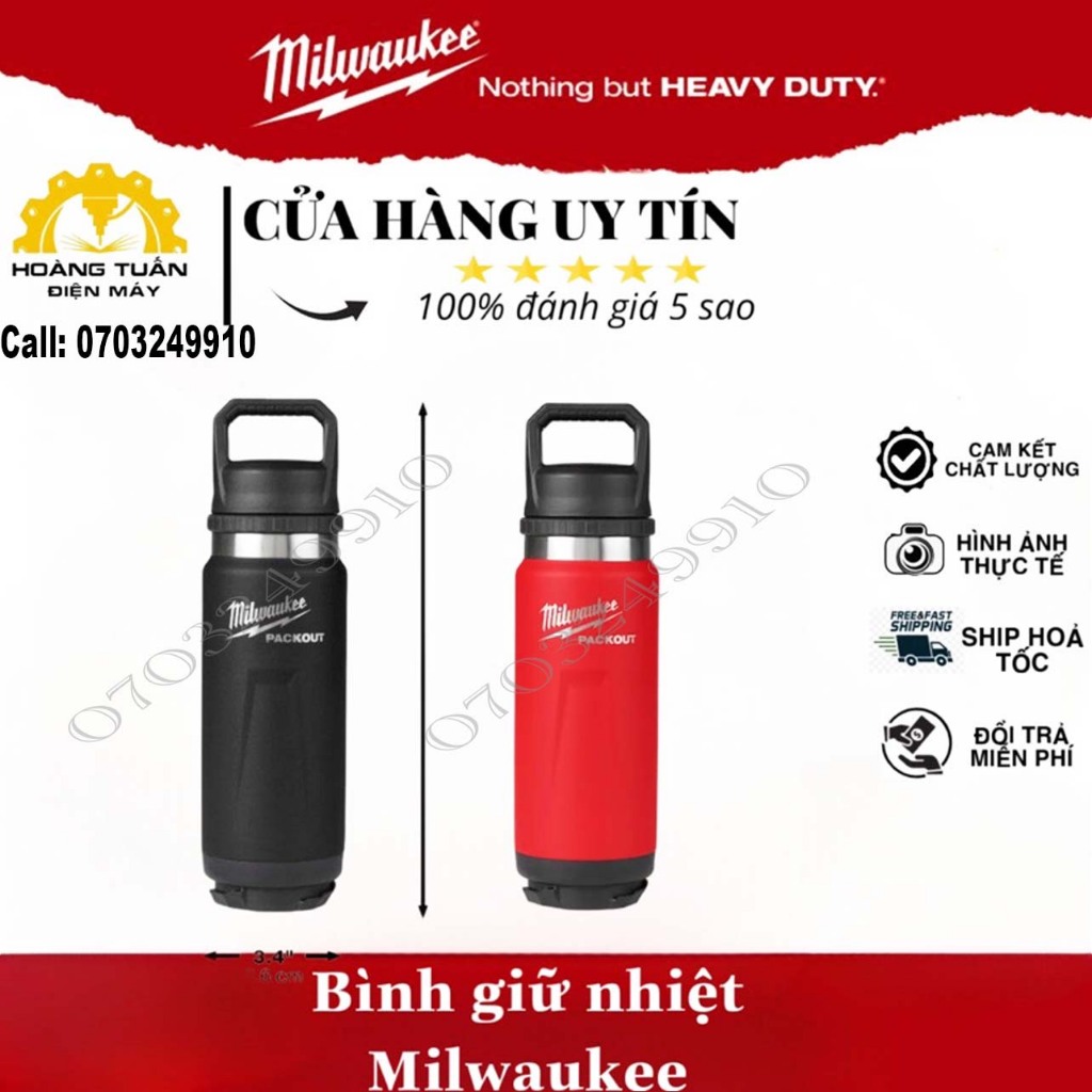 Milwaukee 48-22-8382R/8396R 8397R Paquetetm Botella Aislada Con Tapa De Chug Accesorios Para Herramientas El&eacute;ctricas I.453078604