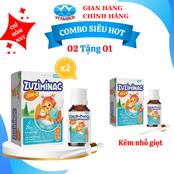 Zuziminac kẽm nhỏ giọt bổ sung kẽm cho trẻ