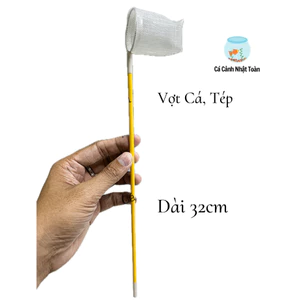 Vợt Vợt Tép Lưới Nano Định Hình (Không Gập Lưới, An Toàn Cho Tép) Dài 32cm