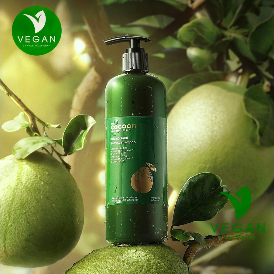 Ảnh Bigsize - Dầu gội bưởi Pomelo Cocoon giúp giảm gãy rụng và làm mềm tóc 500ml Thuần chay 3