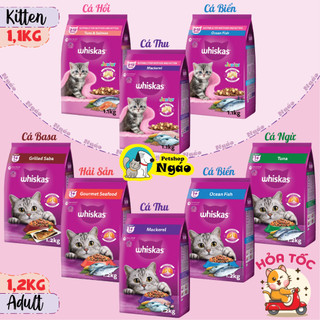 [2,7kg - 3kg] WHISKAS Thức ăn hạt có nhân cho mèo con và mèo trưởng thành ___