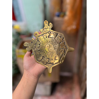 Gương  Âm Dương Phẳng 15cm bằng đồng vật phẩm phong thuỷ