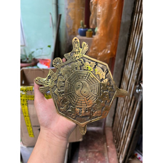 Gương  Âm Dương Phẳng 15cm bằng đồng vật phẩm phong thuỷ