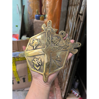 Gương  Âm Dương Phẳng 15cm bằng đồng vật phẩm phong thuỷ