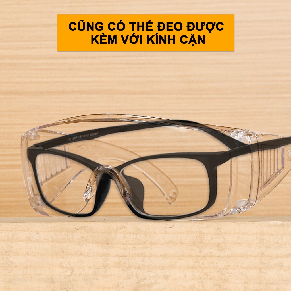 Ảnh Kính bảo hộ lao động INGCO HSG05 dụng cụ bảo vệ mắt cho thợ cơ khí, thợ làm cửa sắt, công trình, mộc 4