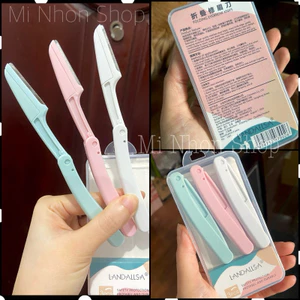 Bộ 3 dao cạo lông mày gập gọn màu xinh xắn