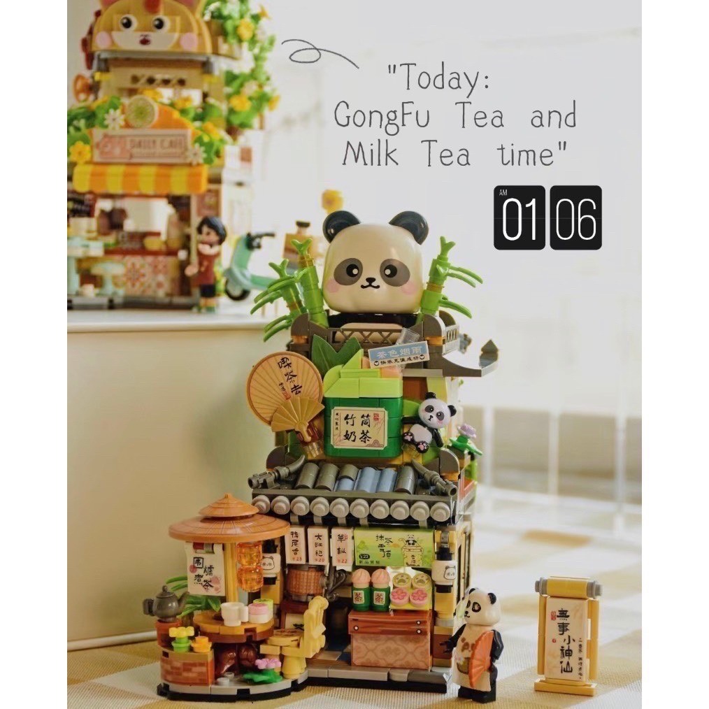Ảnh Bộ lắp ráp LOZ mini mô hình nhà Gấu Trúc sáng tạo 2