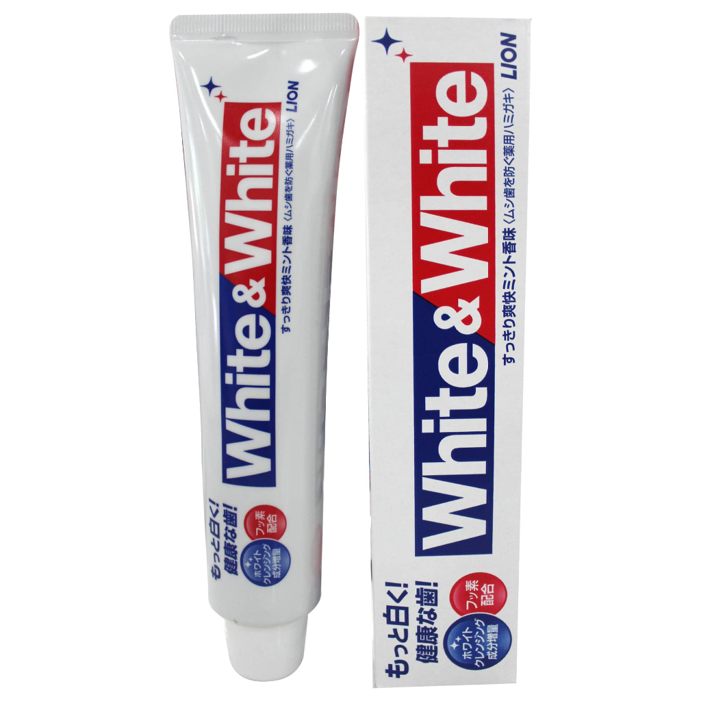 Ảnh Kem Đánh Răng White & White Lion Nhật Bản 150g 2