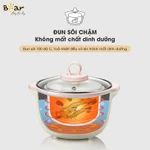 Nồi Nấu Chậm Bear 1.6L SUBE002 Chính Hãng 9 Chế Độ Nấu Hầm Cháo Chưng Yến Có Lồng Hấp Giữ Nhiệt Tự Động Bảo Hành 18Tháng — ảnh 6