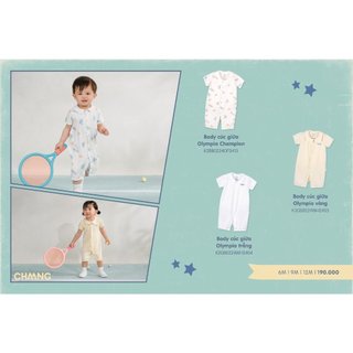 Chaang SS2024 Body cúc giữa Olympia cho bé