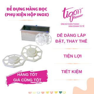 BỘ 2 ĐẾ NHỰA ĐỰNG CUỘN LÕI MÀNG BỌC THỰC PHẨM (phụ kiện hộp inox) - vừa cả 2 size hộp 30 và 45 (ĐƯỢC ĐỒNG KIỂM)